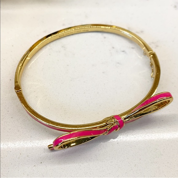 kate spade Jewelry - Kate Spade Pink Bow Bangle